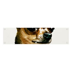 Brown Chihuahua T- Shirt Tan Brown Chihuahua Watercolor Portrait T- Shirt Banner And Sign 4  X 1  by JamesGoode