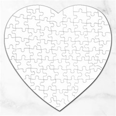 Flower T- Shirt Hi- Tech Flower White T- Shirt Jigsaw Puzzle (heart) by ZUXUMI