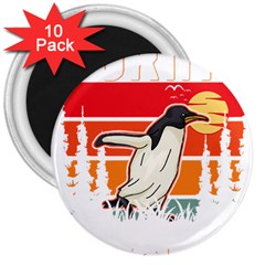 Penguin T-shirtlife Would Be So Boring Without Penguins Penguin T-shirt 3  Magnets (10 Pack)  by EnriqueJohnson