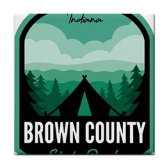 Brown County State Park T- Shirt Brown County State Park I N Camping T- Shirt Tile Coaster by JamesGoode