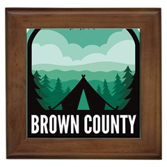 Brown County State Park T- Shirt Brown County State Park I N Camping T- Shirt Framed Tile by JamesGoode