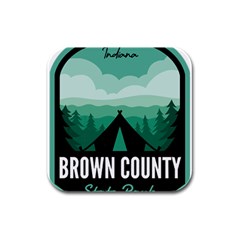 Brown County State Park T- Shirt Brown County State Park I N Camping T- Shirt Rubber Square Coaster (4 Pack) by JamesGoode