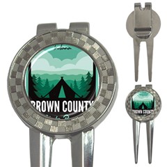 Brown County State Park T- Shirt Brown County State Park I N Camping T- Shirt 3-in-1 Golf Divots by JamesGoode