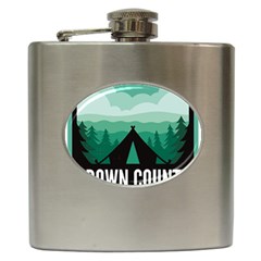 Brown County State Park T- Shirt Brown County State Park I N Camping T- Shirt Hip Flask (6 Oz) by JamesGoode