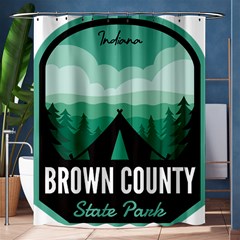 Brown County State Park T- Shirt Brown County State Park I N Camping T- Shirt Shower Curtain 60  X 72  (medium)  by JamesGoode