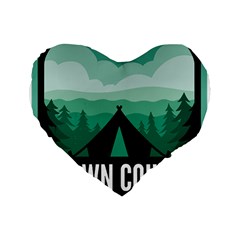 Brown County State Park T- Shirt Brown County State Park I N Camping T- Shirt Standard 16  Premium Flano Heart Shape Cushions by JamesGoode