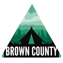 Brown County State Park T- Shirt Brown County State Park I N Camping T- Shirt Wooden Puzzle Triangle by JamesGoode