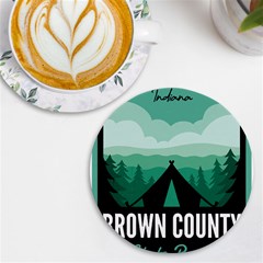 Brown County State Park T- Shirt Brown County State Park I N Camping T- Shirt Uv Print Round Tile Coaster by JamesGoode