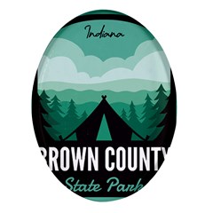 Brown County State Park T- Shirt Brown County State Park I N Camping T- Shirt Oval Glass Fridge Magnet (4 Pack) by JamesGoode