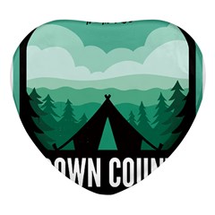 Brown County State Park T- Shirt Brown County State Park I N Camping T- Shirt Heart Glass Fridge Magnet (4 Pack) by JamesGoode