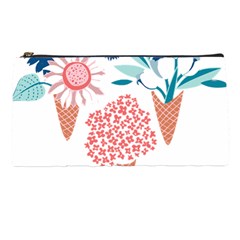 Flowers And Leaves T- Shirt Midsummer I Scream Flower Cones    Print    Pink Coral Aqua And Teal Flo Pencil Case