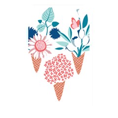 Flowers And Leaves T- Shirt Midsummer I Scream Flower Cones    Print    Pink Coral Aqua And Teal Flo Memory Card Reader (Rectangular)