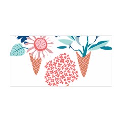 Flowers And Leaves T- Shirt Midsummer I Scream Flower Cones    Print    Pink Coral Aqua And Teal Flo Yoga Headband