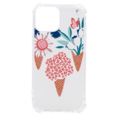 Flowers And Leaves T- Shirt Midsummer I Scream Flower Cones    Print    Pink Coral Aqua And Teal Flo iPhone 13 mini TPU UV Print Case