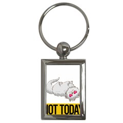 Persian Cat T-shirtnope Not Today Persian Cat 01 T-shirt Key Chain (rectangle) by EnriqueJohnson