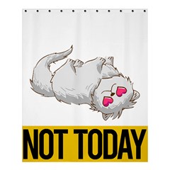 Persian Cat T-shirtnope Not Today Persian Cat 01 T-shirt Shower Curtain 60  X 72  (medium)  by EnriqueJohnson