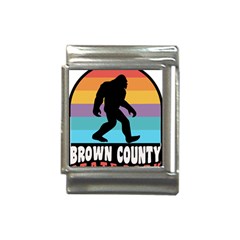 Brown County T- Shirt Brown County State Park Camping Bigfoot Nashville Indiana T- Shirt Italian Charm (13mm) by JamesGoode