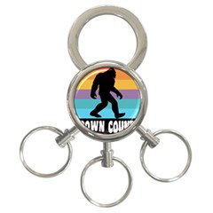 Brown County T- Shirt Brown County State Park Camping Bigfoot Nashville Indiana T- Shirt 3-ring Key Chain by JamesGoode