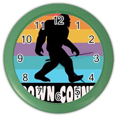 Brown County T- Shirt Brown County State Park Camping Bigfoot Nashville Indiana T- Shirt Color Wall Clock by JamesGoode