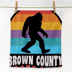 Brown County T- Shirt Brown County State Park Camping Bigfoot Nashville Indiana T- Shirt Face Towel by JamesGoode