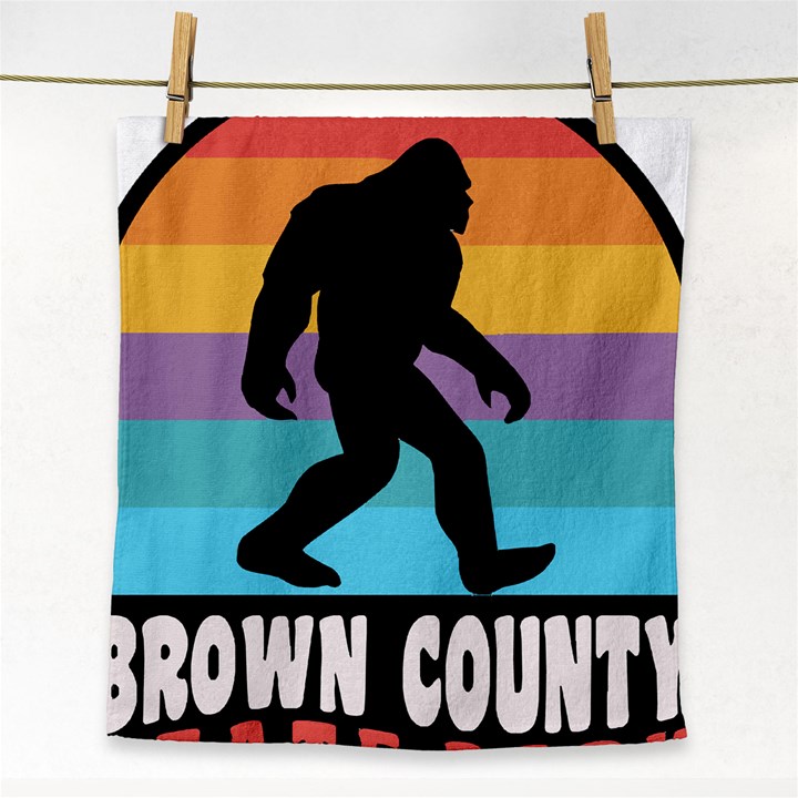 Brown County T- Shirt Brown County State Park Camping Bigfoot Nashville Indiana T- Shirt Face Towel