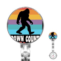 Brown County T- Shirt Brown County State Park Camping Bigfoot Nashville Indiana T- Shirt Stainless Steel Nurses Watch by JamesGoode