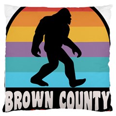 Brown County T- Shirt Brown County State Park Camping Bigfoot Nashville Indiana T- Shirt Standard Premium Plush Fleece Cushion Case (one Side) by JamesGoode