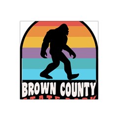 Brown County T- Shirt Brown County State Park Camping Bigfoot Nashville Indiana T- Shirt Satin Bandana Scarf 22  X 22  by JamesGoode