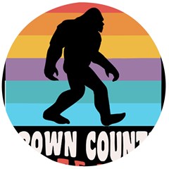 Brown County T- Shirt Brown County State Park Camping Bigfoot Nashville Indiana T- Shirt Wooden Bottle Opener (round) by JamesGoode