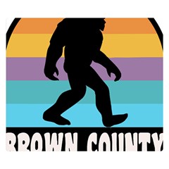 Brown County T- Shirt Brown County State Park Camping Bigfoot Nashville Indiana T- Shirt Premium Plush Fleece Blanket (small) by JamesGoode