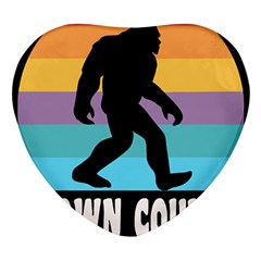 Brown County T- Shirt Brown County State Park Camping Bigfoot Nashville Indiana T- Shirt Heart Glass Fridge Magnet (4 Pack) by JamesGoode