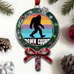 Brown County T- Shirt Brown County State Park Camping Bigfoot Nashville Indiana T- Shirt Metal X Mas Lollipop with Crystal Ornament Front