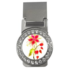 Flowers Art T- Shirtflower T- Shirt Money Clips (cz)  by ZUXUMI