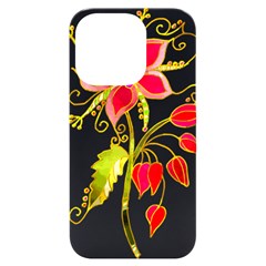 Flowers Art T- Shirtflower T- Shirt Iphone 14 Pro Black Uv Print Case by ZUXUMI