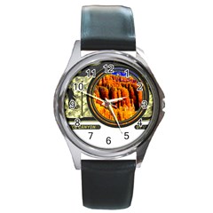 Bryce Canyon National Park T- Shirt Bryce Canyon National Park Adventure, Utah, Photographers T- Shi Round Metal Watch by JamesGoode