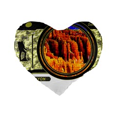 Bryce Canyon National Park T- Shirt Bryce Canyon National Park Adventure, Utah, Photographers T- Shi Standard 16  Premium Flano Heart Shape Cushions by JamesGoode