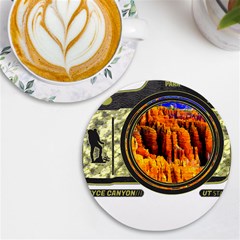 Bryce Canyon National Park T- Shirt Bryce Canyon National Park Adventure, Utah, Photographers T- Shi Uv Print Round Tile Coaster by JamesGoode