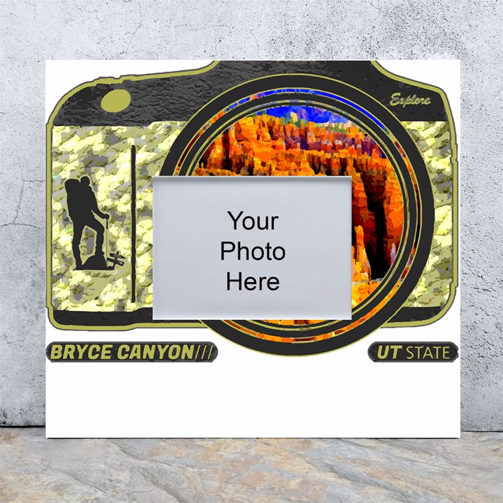 Bryce Canyon National Park T- Shirt Bryce Canyon National Park Adventure, Utah, Photographers T- Shi White Wall Photo Frame 5  x 7 