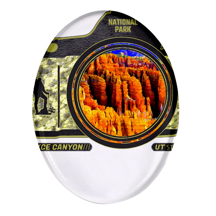 Bryce Canyon National Park T- Shirt Bryce Canyon National Park Adventure, Utah, Photographers T- Shi Oval Glass Fridge Magnet (4 pack)