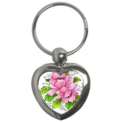 Flowers Art T- Shirtflowers T- Shirt (1) Key Chain (heart)