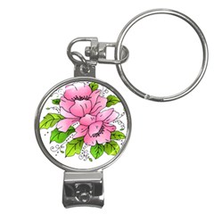 Flowers Art T- Shirtflowers T- Shirt (1) Nail Clippers Key Chain