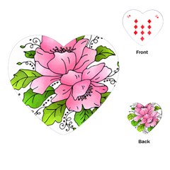 Flowers Art T- Shirtflowers T- Shirt (1) Playing Cards Single Design (heart)