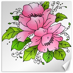 Flowers Art T- Shirtflowers T- Shirt (1) Canvas 20  X 20 