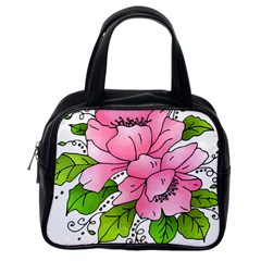 Flowers Art T- Shirtflowers T- Shirt (1) Classic Handbag (one Side)