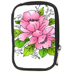 Flowers Art T- Shirtflowers T- Shirt (1) Compact Camera Leather Case