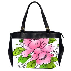 Flowers Art T- Shirtflowers T- Shirt (1) Oversize Office Handbag (2 Sides)