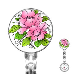 Flowers Art T- Shirtflowers T- Shirt (1) Stainless Steel Nurses Watch