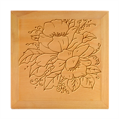 Flowers Art T- Shirtflowers T- Shirt (1) Wood Photo Frame Cube