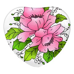 Flowers Art T- Shirtflowers T- Shirt (1) Heart Glass Fridge Magnet (4 Pack)