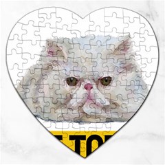 Persian Cat T-shirtnope Not Today Persian Cat 27 T-shirt Jigsaw Puzzle (heart) by EnriqueJohnson